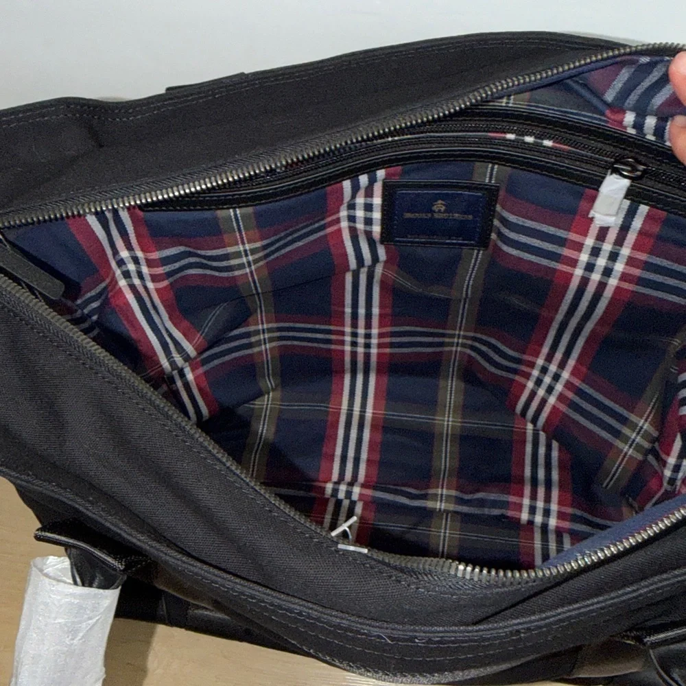 Brooks Brothers Black Wells Laptop Tote - Picture 6 of 9